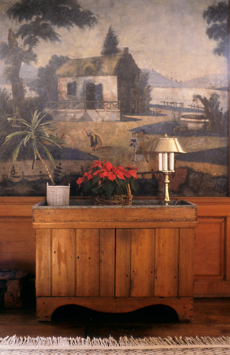 The murals in the Dining Room have been restored